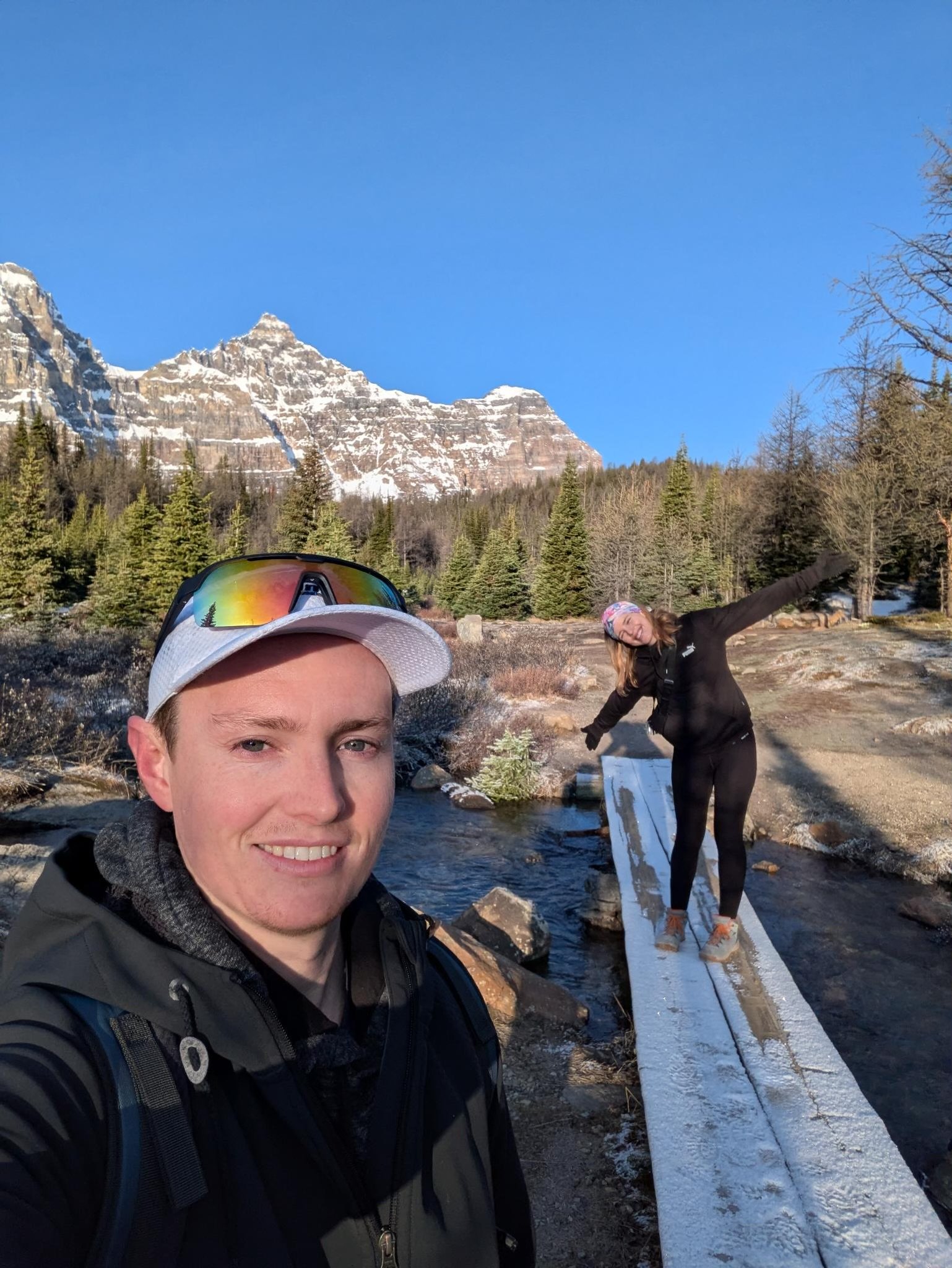 Ellen and Alex in the mountains